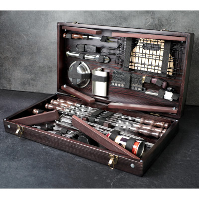 Подарочный набор для мангала в деревянном кейсе Форсети, 34 предмета