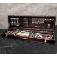 Набір для мангалу "Сага" в дерев'яному кейсі 20 предметів