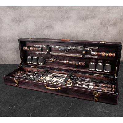 Набор для мангала "Скади" в деревянном кейсе 20 предметов.